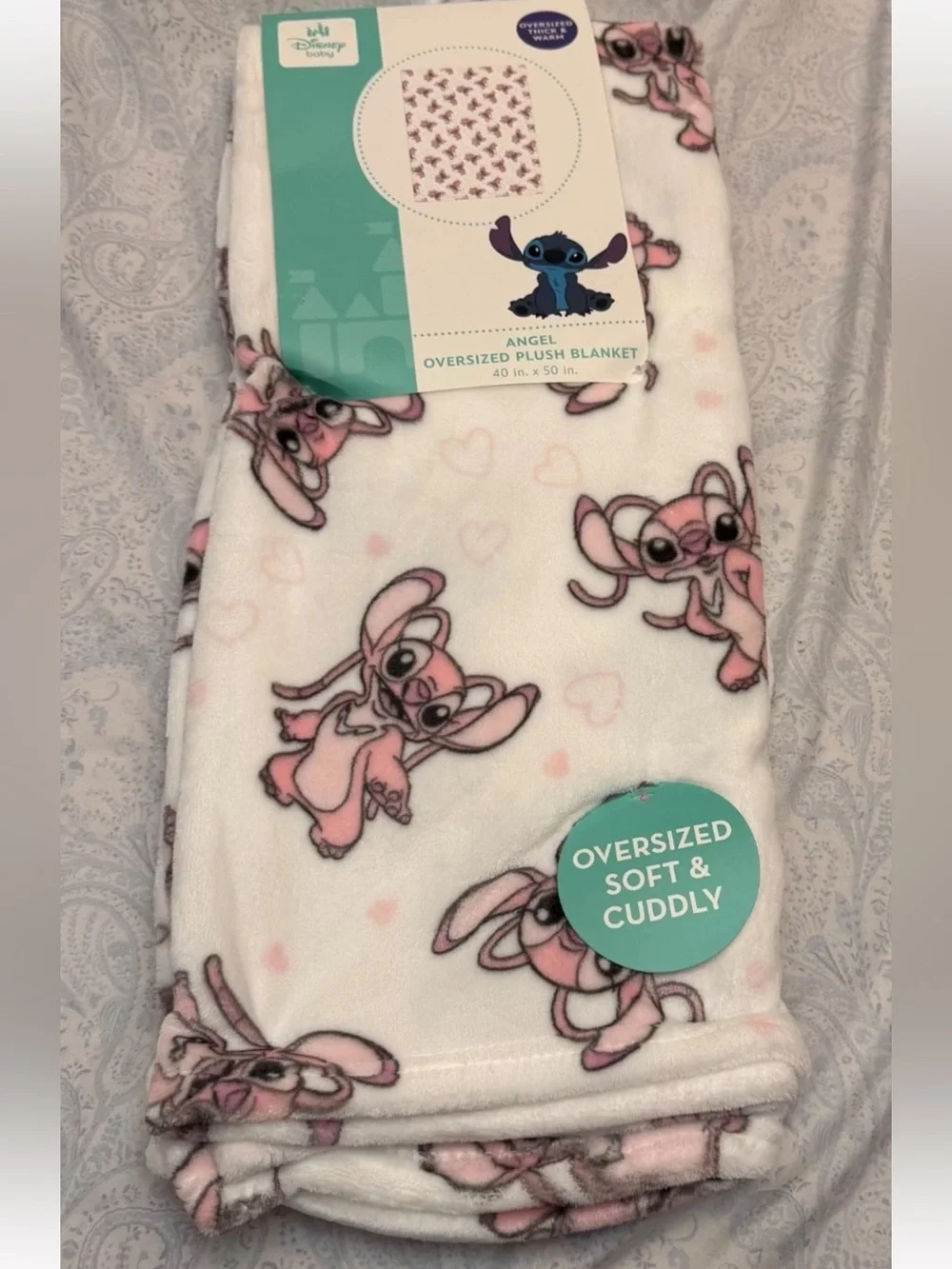 Disney Baby Angel of Stitch & Angel Plush Throw